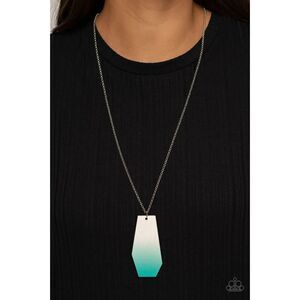 Watercolor Skies Blue Necklace (428)